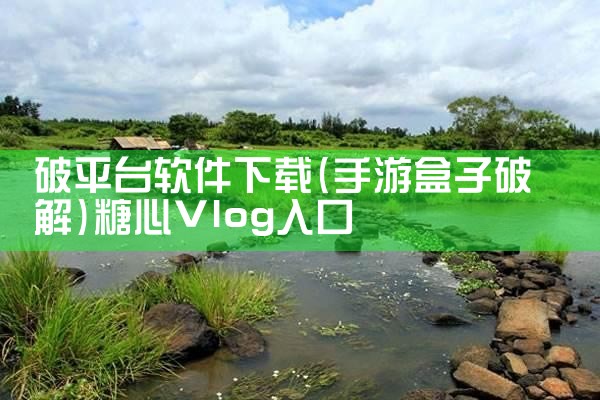 破平台软件下载|糖心Vlog入口